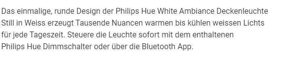 Deckenleuchte Philips Hue White Ambiance